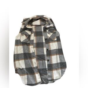 Love Tree Gray and Cream Plaid Vest